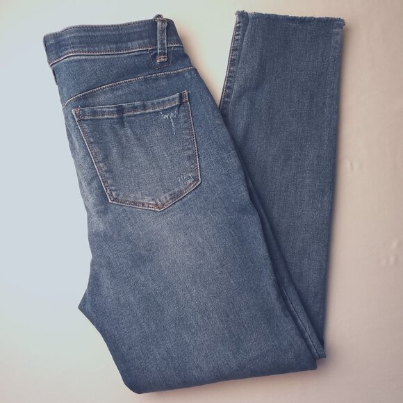 Democracy Denim Jeans Size 6 "Ab" technology High Rise Skinny Leg Medium Wash - Picture 1 of 10